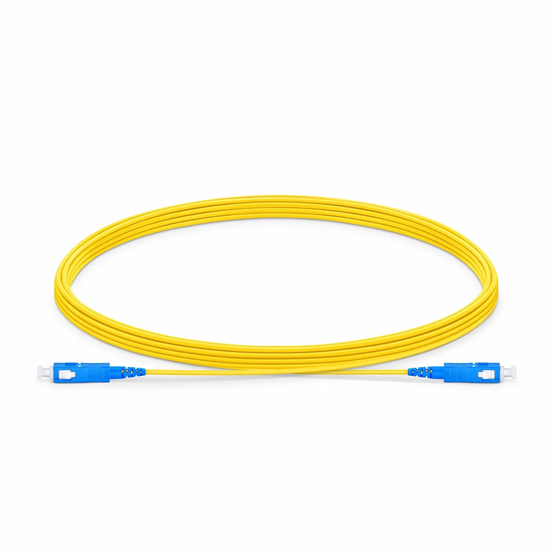 5m (16ft) Fiber Patch Cable, 1 Fiber, SC UPC Simplex to SC UPC Simplex, Single Mode (OS2), Riser (OFNR), 1.2mm, Tight-Buffered, Yellow