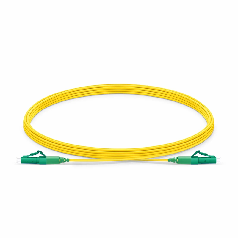 5m (16ft) Fiber Patch Cable, 1 Fiber, LC APC Simplex to LC APC Simplex, Single Mode (OS2), Riser (OFNR), 1.2mm, Tight-Buffered, Yellow