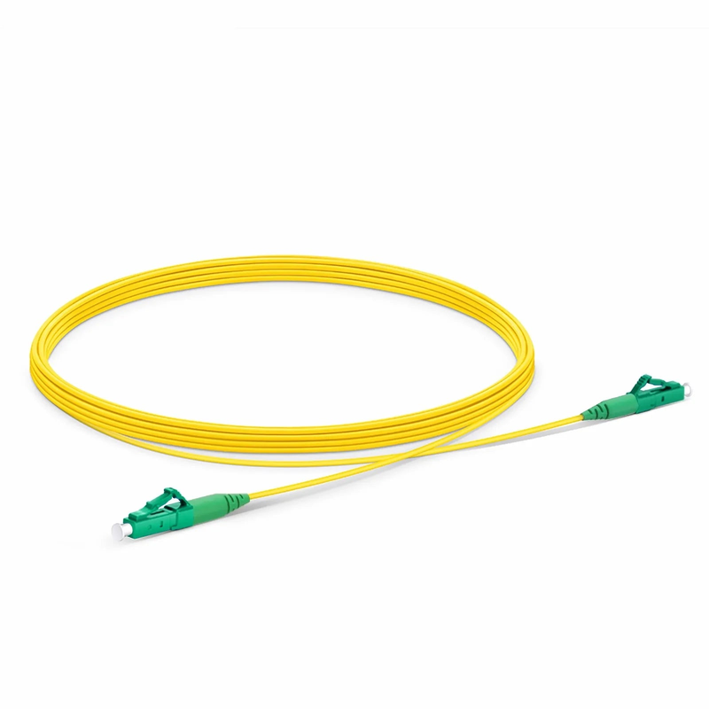 5m (16ft) Fiber Patch Cable, 1 Fiber, LC APC Simplex to LC APC Simplex, Single Mode (OS2), Riser (OFNR), 1.2mm, Tight-Buffered, Yellow