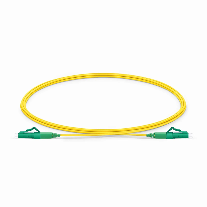 2m (7ft) Fiber Patch Cable, 1 Fiber, LC APC Simplex to LC APC Simplex, Single Mode (OS2), Riser (OFNR), 1.2mm, Tight-Buffered, Yellow