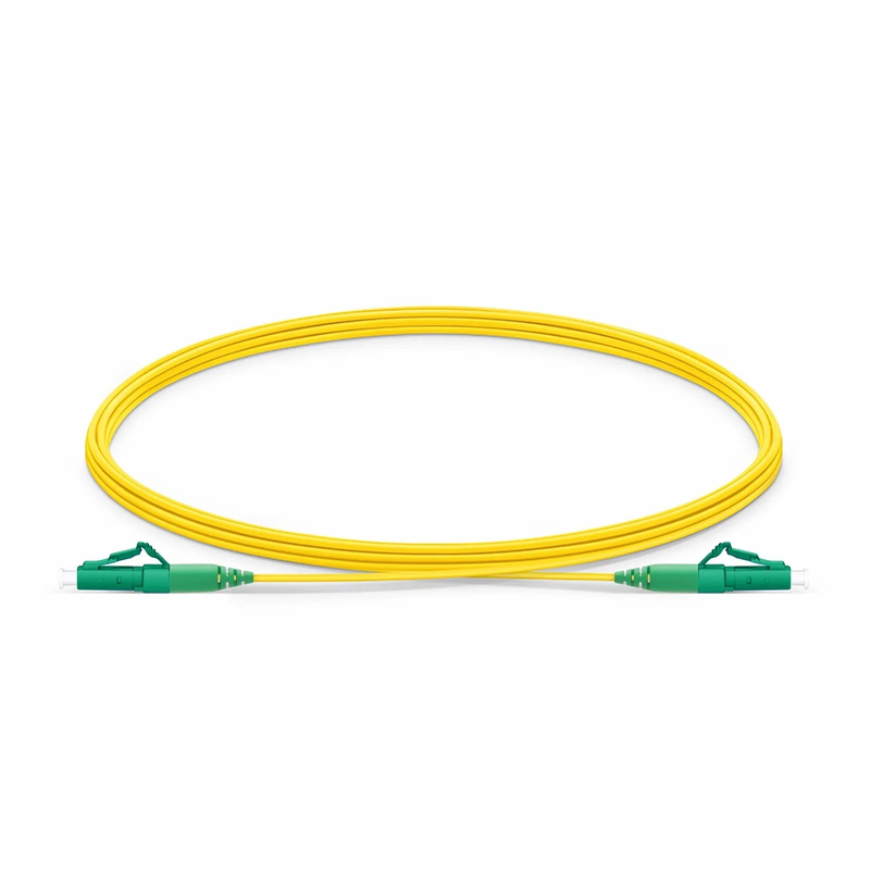 3m (10ft) Fiber Patch Cable, 1 Fiber, LC APC Simplex to LC APC Simplex, Single Mode (OS2), Riser (OFNR), 1.2mm, Tight-Buffered, Yellow
