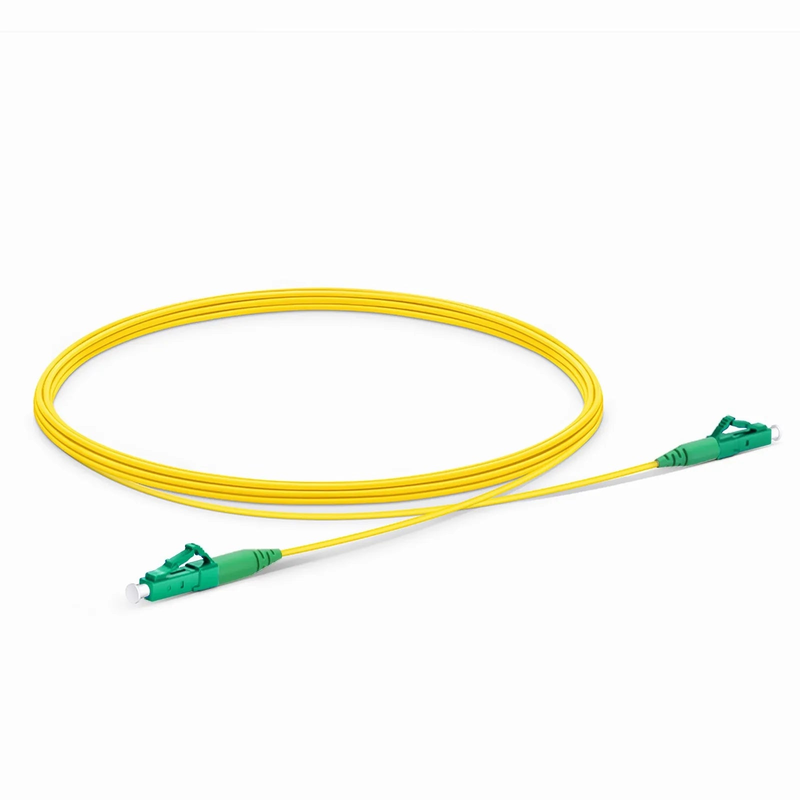 3m (10ft) Fiber Patch Cable, 1 Fiber, LC APC Simplex to LC APC Simplex, Single Mode (OS2), Riser (OFNR), 1.2mm, Tight-Buffered, Yellow