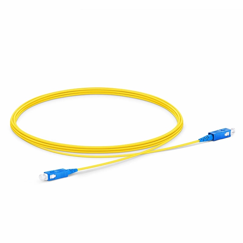 3m (10ft) Fiber Patch Cable, 1 Fiber, SC UPC Simplex to SC UPC Simplex, Single Mode (OS2), LSZH, 1.2mm, Tight-Buffered, Yellow
