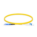 1m (3ft) Fiber Patch Cable, 2 Fibers, SN UPC Duplex to LC UPC Duplex Flat Clip Uniboot, Single Mode (OS2), Riser (OFNR), 1.6mm, Yellow, for 400G Network Connection