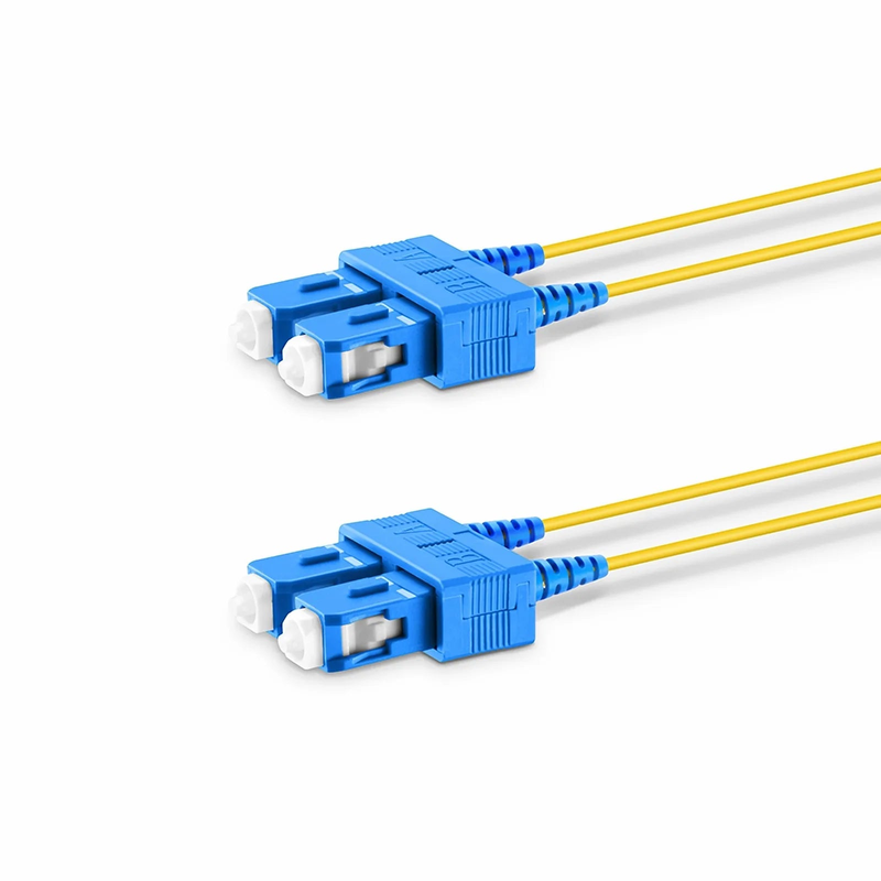 3m (10ft) Fiber Patch Cable, 2 Fibers, SC UPC Duplex to SC UPC Duplex, Single Mode (OS2), Riser (OFNR), 1.2mm, Tight-Buffered, Yellow