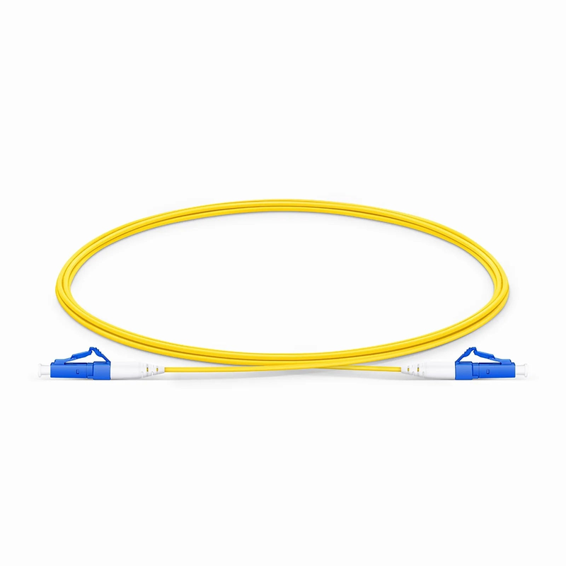 2m (7ft) Fiber Patch Cable, 1 Fiber, LC UPC Simplex to LC UPC Simplex, Single Mode (OS2), Riser (OFNR), 1.2mm, Tight-Buffered, Yellow