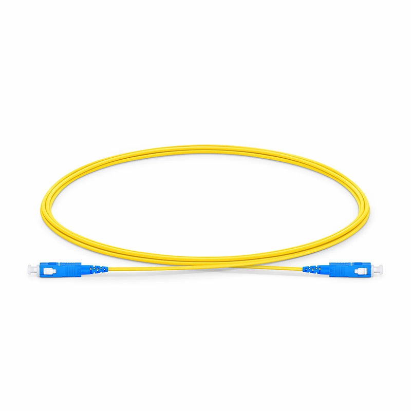 2m (7ft) Fiber Patch Cable, 1 Fiber, SC UPC Simplex to SC UPC Simplex, Single Mode (OS2), Riser (OFNR), 1.2mm, Tight-Buffered, Yellow