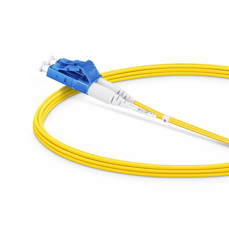 3m (10ft) Fiber Patch Cable, 2 Fibers, LC UPC Duplex to LC UPC Duplex, Single Mode (OS2), Riser (OFNR), 1.2mm, Tight-Buffered, Yellow