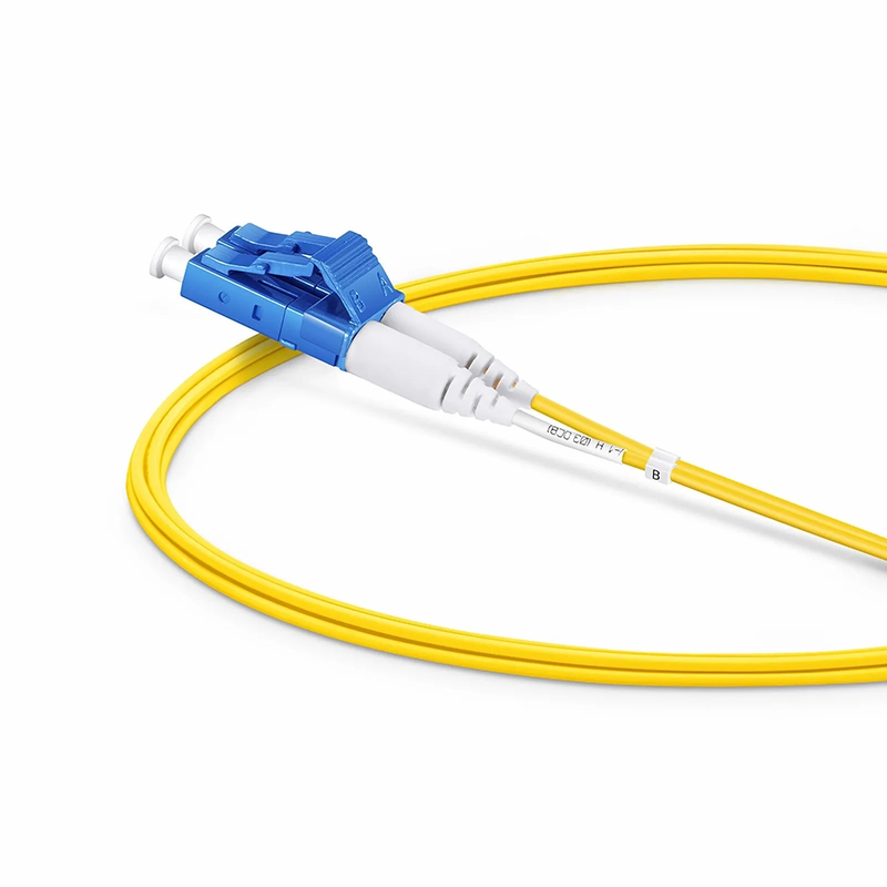 2m (7ft) Fiber Patch Cable, 2 Fibers, LC UPC Duplex to SC UPC Duplex, Single Mode (OS2), Riser (OFNR), 1.2mm, Tight-Buffered, Yellow