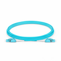 3m (10ft) Fiber Patch Cable, 2 Fibers, LC UPC Duplex to LC UPC Duplex Switchable Clip Uniboot, Multimode (OM4), Riser (OFNR), 2.0mm, Aqua
