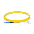 3m (10ft) Fiber Patch Cable, 2 Fibers, SN UPC Duplex to LC UPC Duplex Flat Clip Uniboot, Single Mode (OS2), Riser (OFNR), 1.6mm, Yellow, for 400G Network Connection