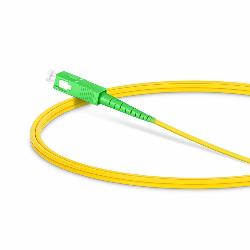 1m (3ft) Fiber Patch Cable, 1 Fiber, SC APC Simplex to SC APC Simplex, Single Mode (OS2), Riser (OFNR), 2.0mm, Tight-Buffered, Yellow, 10 Pcs/Pack