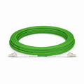 10m (33ft) Fiber Patch Cable, 1 Fiber, LC UPC Simplex to LC UPC Simplex, Multimode (OM5), Riser (OFNR), 2.0mm, Tight-Buffered, Lime Green