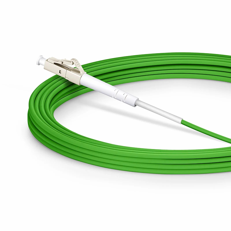 5m (16ft) Fiber Patch Cable, 1 Fiber, LC UPC Simplex to LC UPC Simplex, Multimode (OM5), Riser (OFNR), 2.0mm, Tight-Buffered, Lime Green
