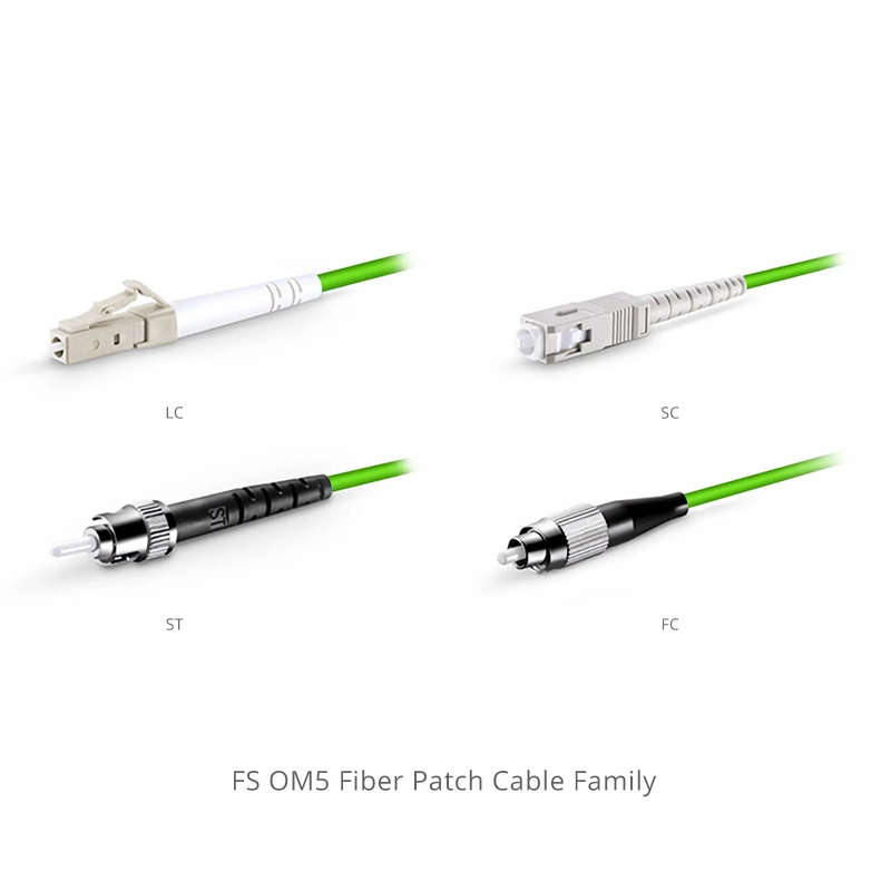 3m (10ft) Fiber Patch Cable, 1 Fiber, LC UPC Simplex to LC UPC Simplex, Multimode (OM5), Riser (OFNR), 2.0mm, Tight-Buffered, Lime Green