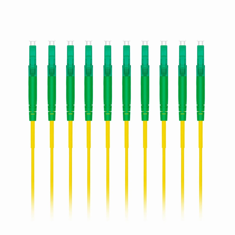 3m (10ft) Fiber Patch Cable, 1 Fiber, LC APC Simplex to LC APC Simplex, Single Mode (OS2), Riser (OFNR), 2.0mm, Tight-Buffered, Yellow, 10 Pcs/Pack