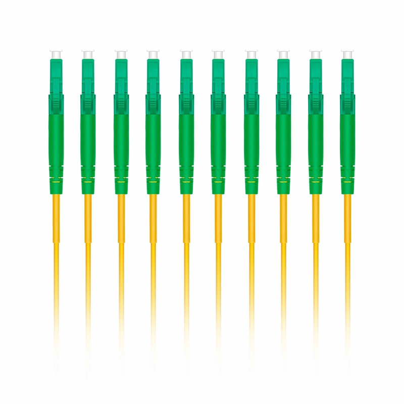 2m (7ft) Fiber Patch Cable, 1 Fiber, LC APC Simplex to LC APC Simplex, Single Mode (OS2), Riser (OFNR), 2.0mm, Tight-Buffered, Yellow, 10 Pcs/Pack