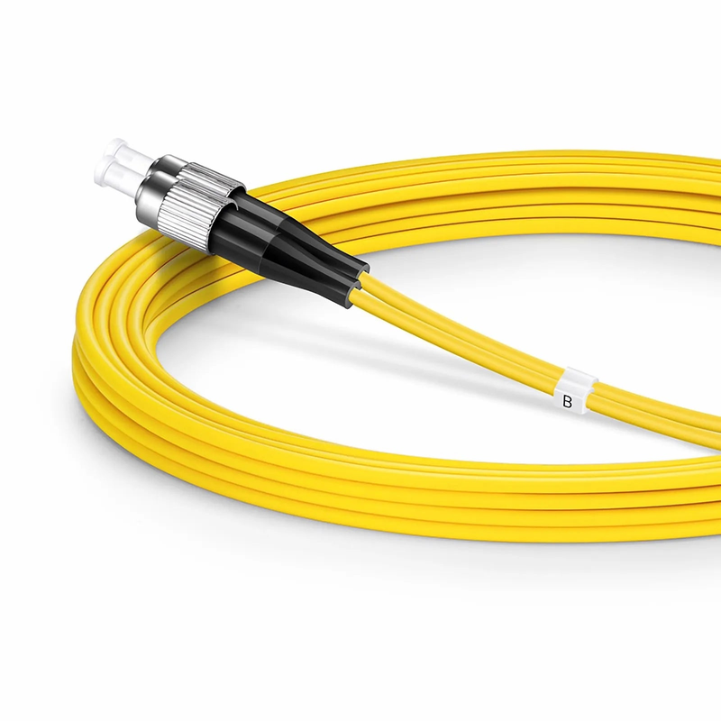 3m (10ft) Fiber Patch Cable, 2 Fibers, LC UPC Duplex to FC UPC, Single Mode (OS2), Riser (OFNR), 2.0mm, Tight-Buffered, Yellow