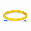 5m (16ft) Fiber Patch Cable, 2 Fibers, CS™ UPC Duplex to LC UPC Duplex Flat Clip Uniboot, Single Mode (OS2), Riser (OFNR), 2.0mm, Yellow, for 200/400G Network Connection