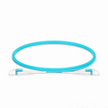 1m (3ft) Fiber Patch Cable, 2 Fibers, LC UPC Duplex to LC UPC Duplex Flat Clip Uniboot, Multimode (OM4), LSZH, 2.0mm, Aqua