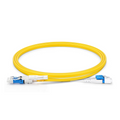 1m (3ft) Fiber Patch Cable, 4 Fibers, 2 x CS™ UPC Duplex to 2 x LC UPC Duplex Flat Clip Uniboot, Single Mode (OS2), Riser (OFNR), 2.0mm, Yellow, for 200/400/800G Network Connection