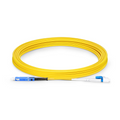 5m (16ft) Fiber Patch Cable, 2 Fibers, SN UPC Duplex to LC UPC Duplex Flat Clip Uniboot, Single Mode (OS2), Riser (OFNR), 1.6mm, Yellow, for 400G Network Connection