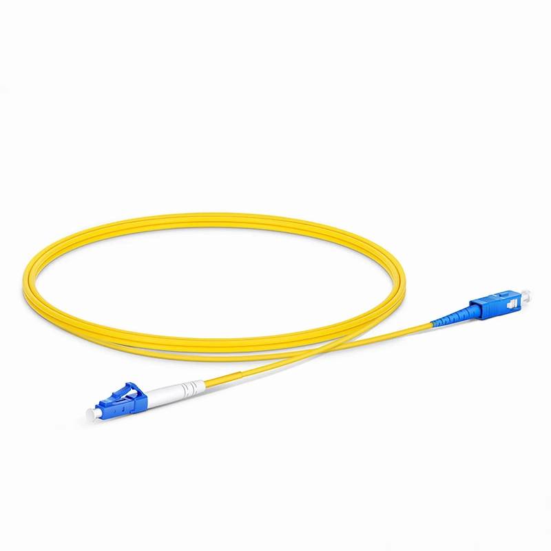 1m (3ft) Fiber Patch Cable, 1 Fiber, LC UPC Simplex to SC UPC Simplex, Single Mode (OS2), Riser (OFNR), 2.0mm, Tight-Buffered, Yellow