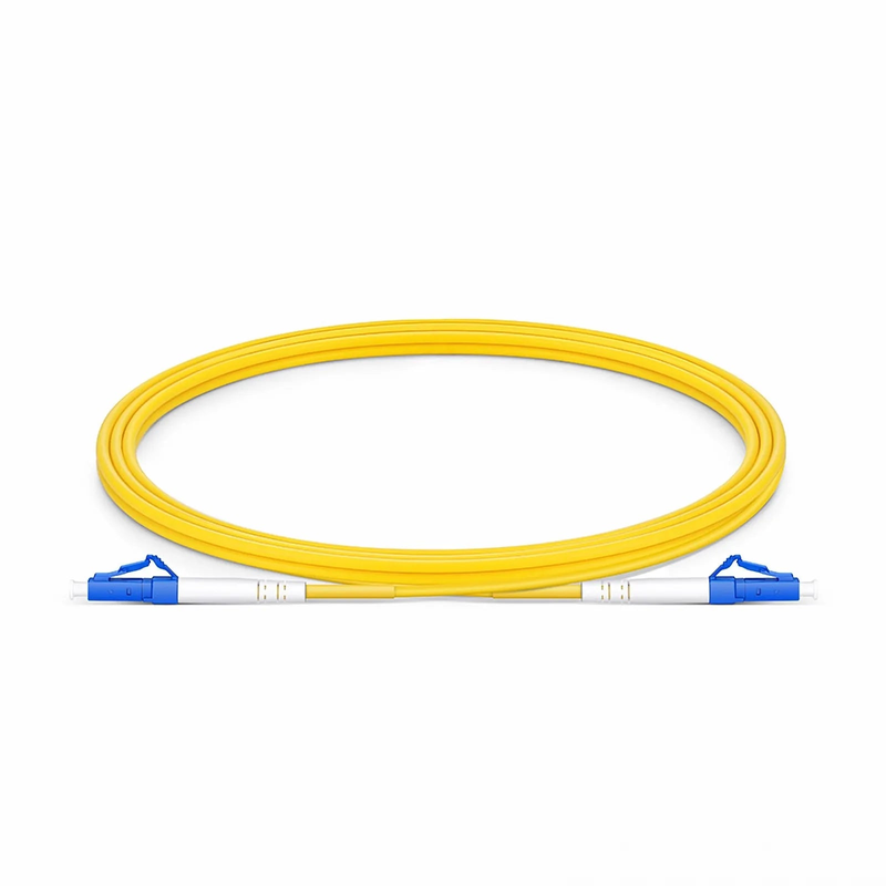 2m (7ft) Fiber Patch Cable, 1 Fiber, LC UPC Simplex to LC UPC Simplex, Single Mode (OS2), Riser (OFNR), 2.0mm, Tight-Buffered, Yellow, 10 Pcs/Pack