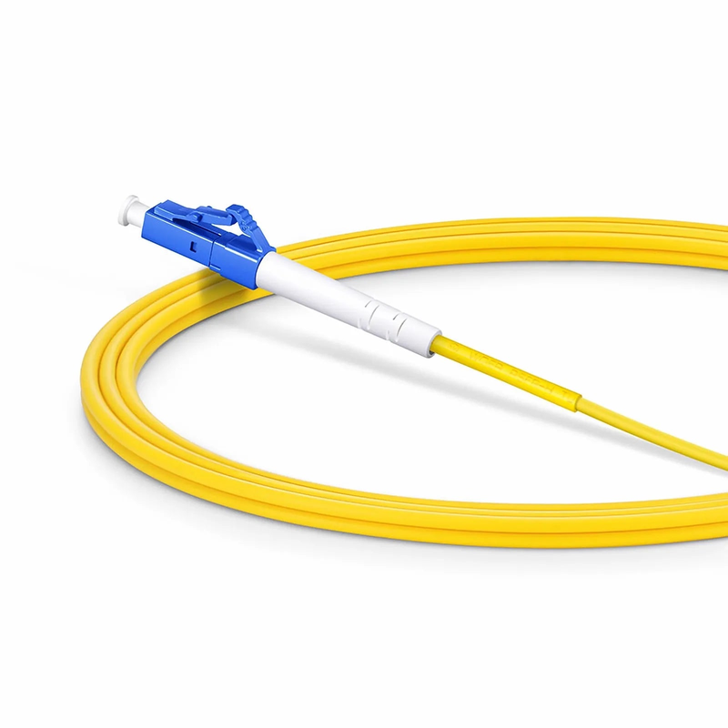 2m (7ft) Fiber Patch Cable, 1 Fiber, LC UPC Simplex to LC UPC Simplex, Single Mode (OS2), Riser (OFNR), 2.0mm, Tight-Buffered, Yellow, 10 Pcs/Pack
