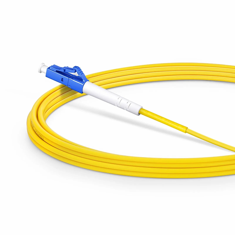 3m (10ft) Fiber Patch Cable, 1 Fiber, LC UPC Simplex to LC UPC Simplex, Single Mode (OS2), Riser (OFNR), 2.0mm, Tight-Buffered, Yellow, 10 Pcs/Pack