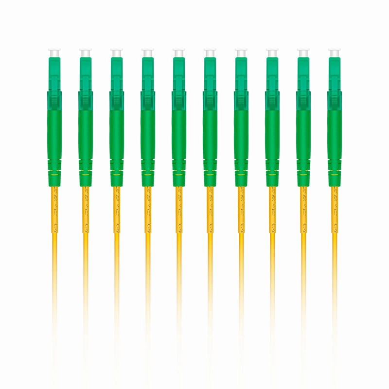 1m (3ft) Fiber Patch Cable, 1 Fiber, LC APC Simplex to LC APC Simplex, Single Mode (OS2), Riser (OFNR), 2.0mm, Tight-Buffered, Yellow, 10 Pcs/Pack