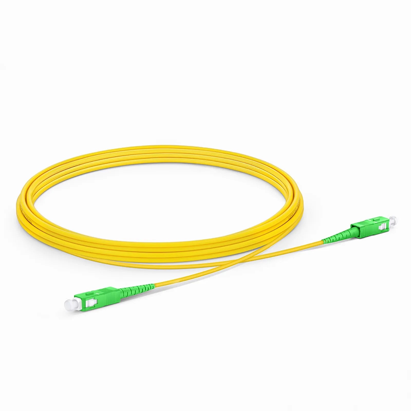 3m (10ft) Fiber Patch Cable, 1 Fiber, SC APC Simplex to SC APC Simplex, Single Mode (OS2), Riser (OFNR), 2.0mm, Tight-Buffered, Yellow, 10 Pcs/Pack