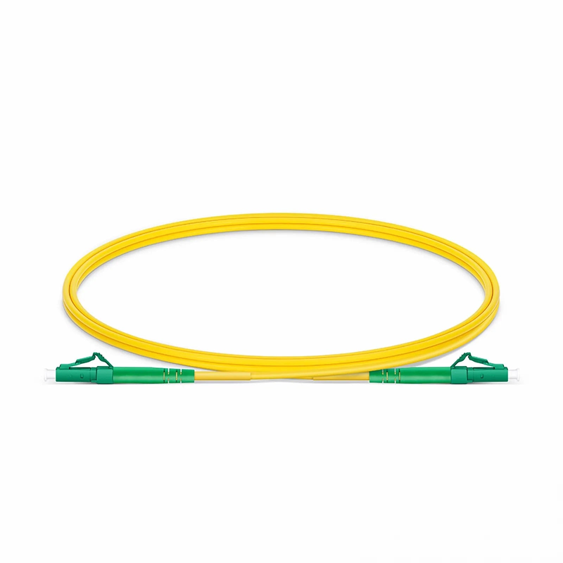 1m (3ft) Fiber Patch Cable, 1 Fiber, LC APC Simplex to LC APC Simplex, Single Mode (OS2), Riser (OFNR), 2.0mm, Tight-Buffered, Yellow