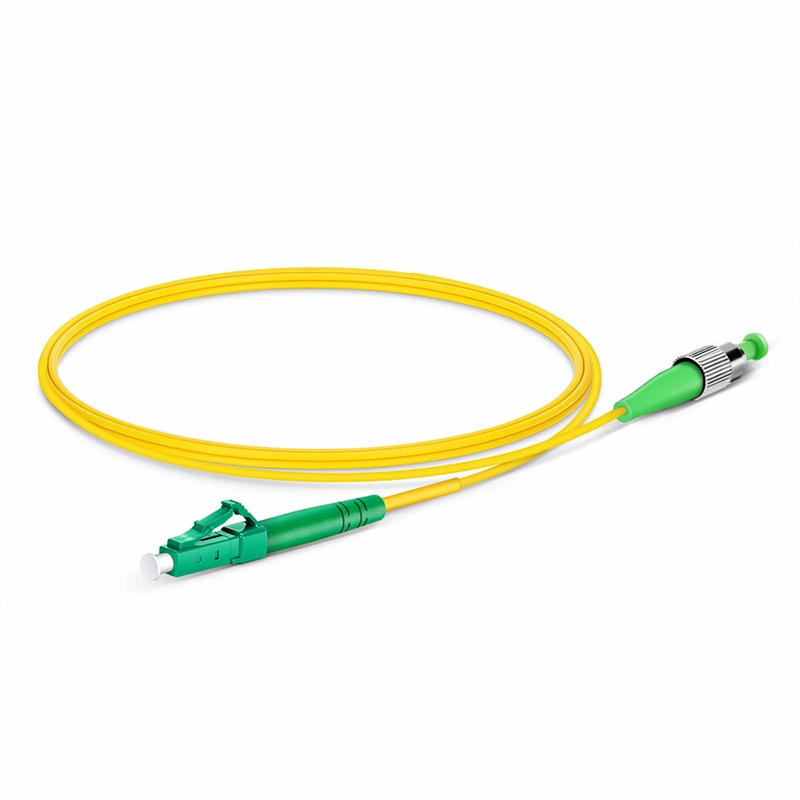1m (3ft) Fiber Patch Cable, 1 Fiber, LC APC Simplex to FC APC Simplex, Single Mode (OS2), Riser (OFNR), 2.0mm, Tight-Buffered, Yellow