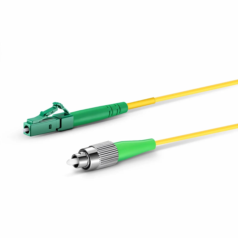 1m (3ft) Fiber Patch Cable, 1 Fiber, LC APC Simplex to FC APC Simplex, Single Mode (OS2), Riser (OFNR), 2.0mm, Tight-Buffered, Yellow
