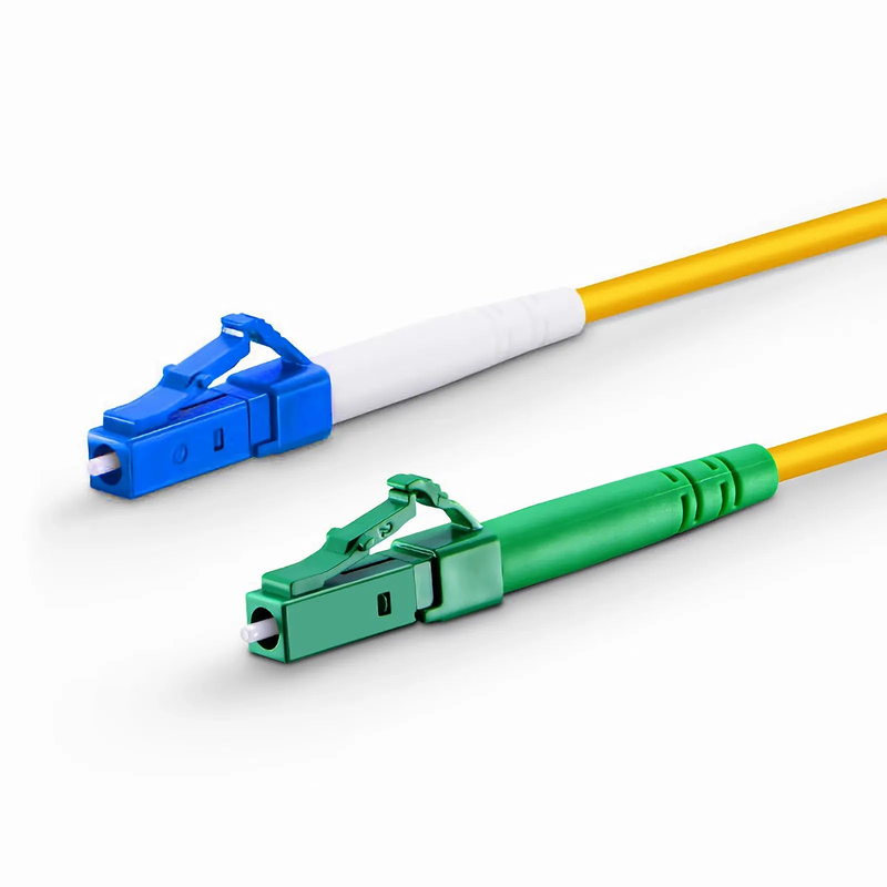 3m (10ft) Fiber Patch Cable, 1 Fiber, LC UPC Simplex to LC APC Simplex, Single Mode (OS2), Riser (OFNR), 2.0mm, Tight-Buffered, Yellow