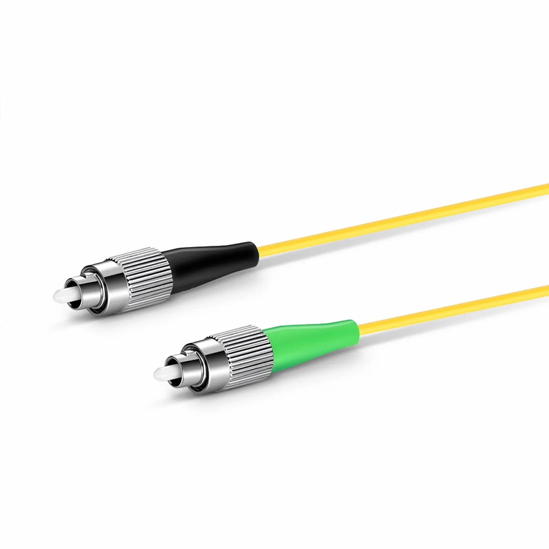 1m (3ft) Fiber Patch Cable, 1 Fiber, FC APC Simplex to FC UPC Simplex, Single Mode (OS2), Riser (OFNR), 2.0mm, Tight-Buffered, Yellow