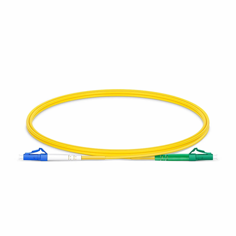 1m (3ft) Fiber Patch Cable, 1 Fiber, LC UPC Simplex to LC APC Simplex, Single Mode (OS2), Riser (OFNR), 2.0mm, Tight-Buffered, Yellow