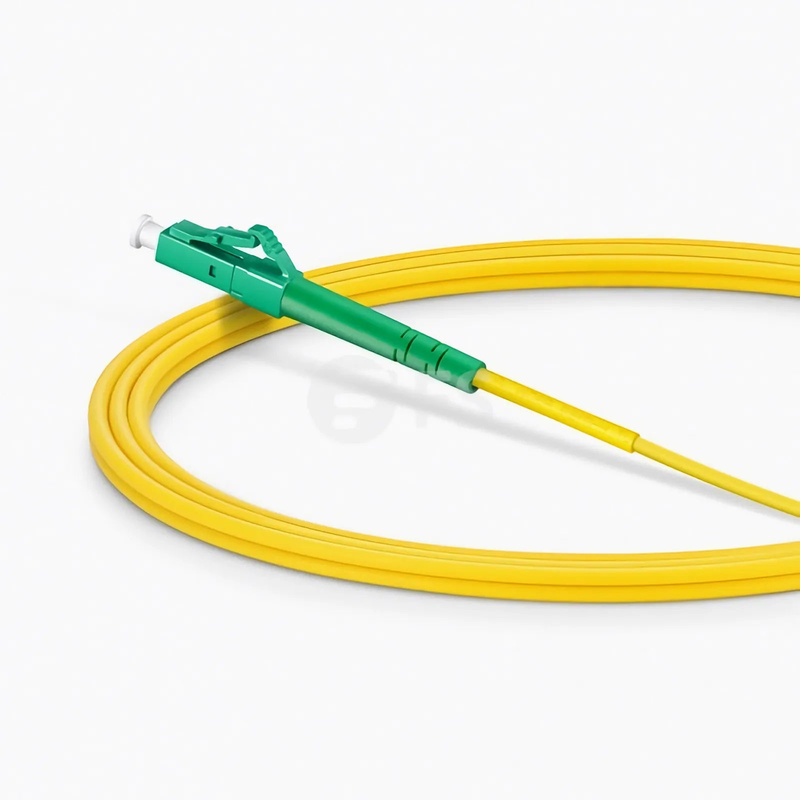 2m (7ft) Fiber Patch Cable, 1 Fiber, LC UPC Simplex to LC APC Simplex, Single Mode (OS2), Riser (OFNR), 2.0mm, Tight-Buffered, Yellow