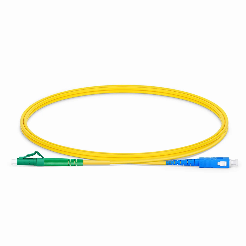 1m (3ft) Fiber Patch Cable, 1 Fiber, LC APC Simplex to SC UPC Simplex, Single Mode (OS2), Riser (OFNR), 2.0mm, Tight-Buffered, Yellow