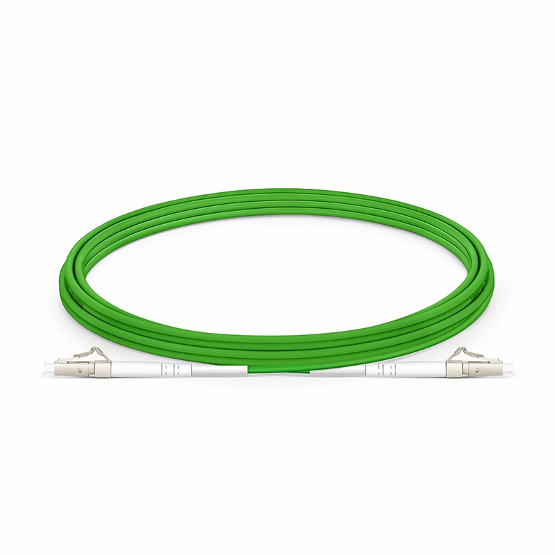 3m (10ft) Fiber Patch Cable, 1 Fiber, LC UPC Simplex to LC UPC Simplex, Multimode (OM5), Riser (OFNR), 2.0mm, Tight-Buffered, Lime Green