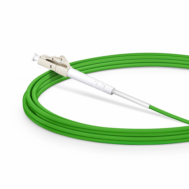 3m (10ft) Fiber Patch Cable, 1 Fiber, LC UPC Simplex to LC UPC Simplex, Multimode (OM5), Riser (OFNR), 2.0mm, Tight-Buffered, Lime Green