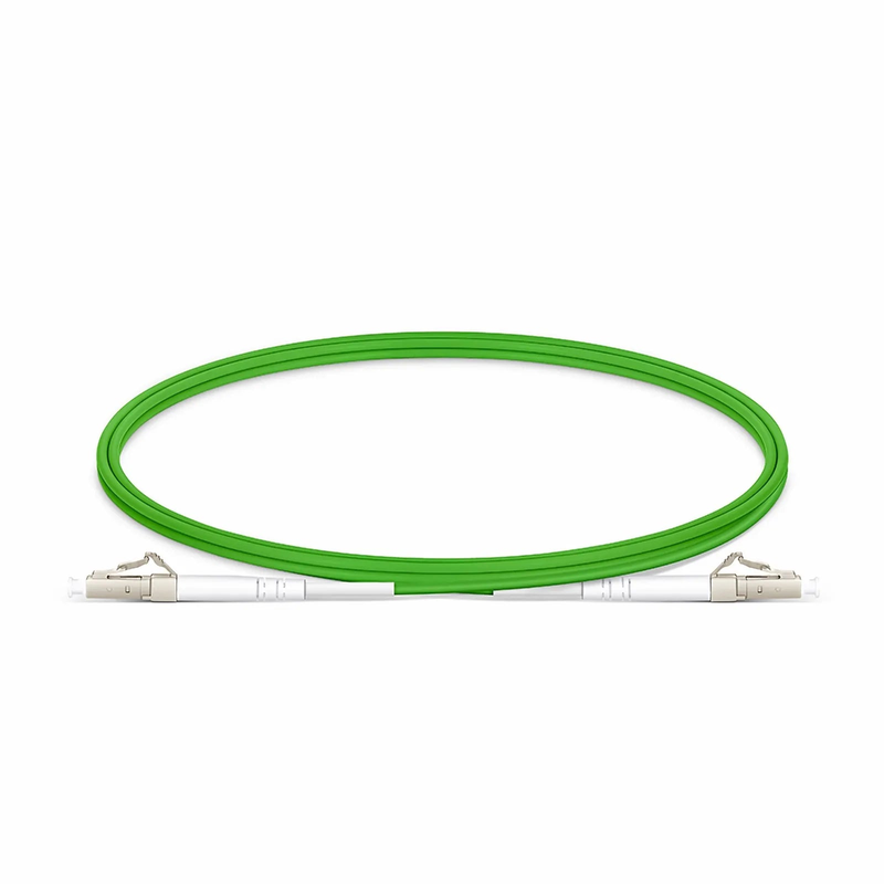 1m (3ft) Fiber Patch Cable, 1 Fiber, LC UPC Simplex to LC UPC Simplex, Multimode (OM5), Riser (OFNR), 2.0mm, Tight-Buffered, Lime Green