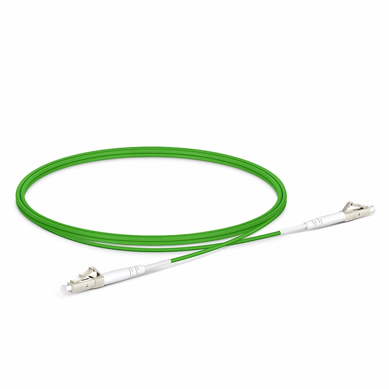 1m (3ft) Fiber Patch Cable, 1 Fiber, LC UPC Simplex to LC UPC Simplex, Multimode (OM5), Riser (OFNR), 2.0mm, Tight-Buffered, Lime Green