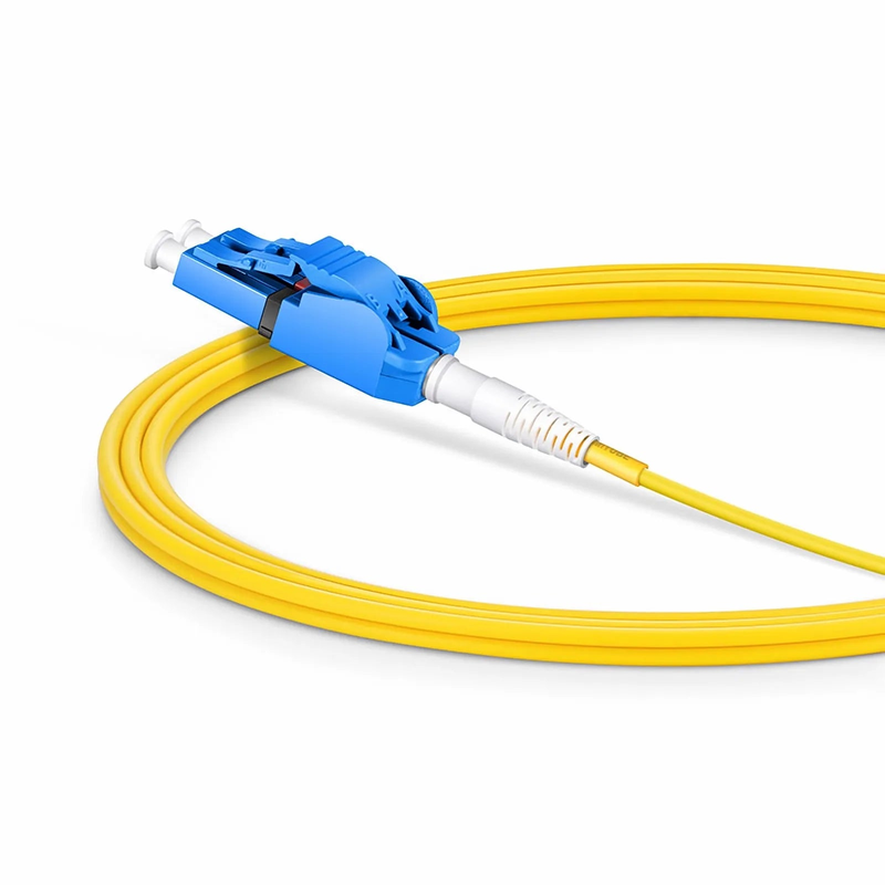 2m (7ft) Fiber Patch Cable, 2 Fibers, LC UPC Duplex to LC UPC Duplex Switchable Clip Uniboot, Single Mode (OS2), Riser (OFNR), 2.0mm, Yellow