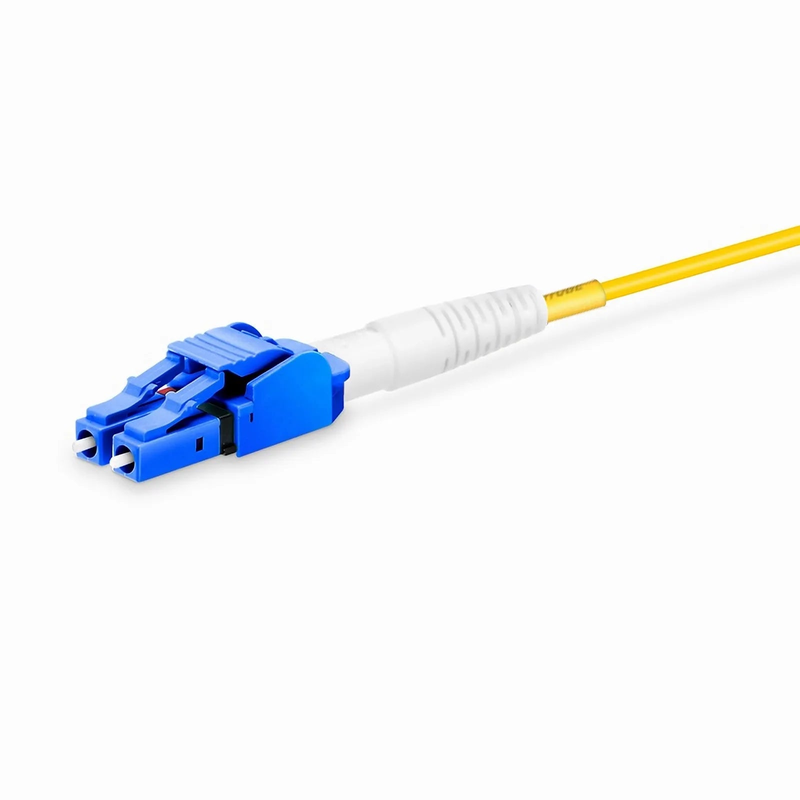 2m (7ft) Fiber Patch Cable, 2 Fibers, LC UPC Duplex to LC UPC Duplex Switchable Clip Uniboot, Single Mode (OS2), Riser (OFNR), 2.0mm, Yellow