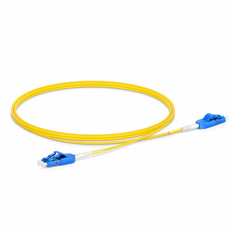 1m (3ft) Fiber Patch Cable, 2 Fibers, LC UPC Duplex to LC UPC Duplex Standard Clip Uniboot, Single Mode (OS2), Riser (OFNR), 2.0mm, Yellow