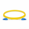 3m (10ft) Fiber Patch Cable, 2 Fibers, LC UPC Duplex to LC UPC Duplex Switchable Clip Uniboot, Single Mode (OS2), Riser (OFNR), 2.0mm, Yellow