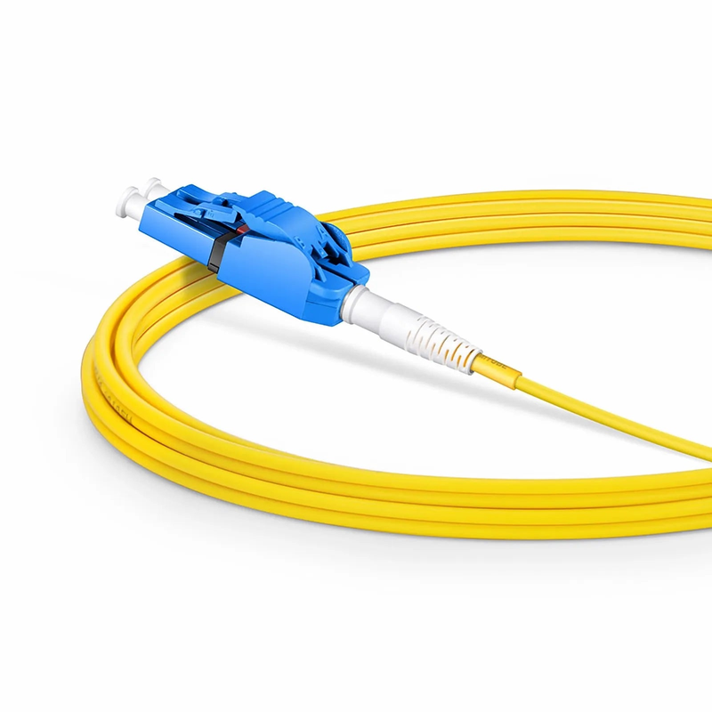 3m (10ft) Fiber Patch Cable, 2 Fibers, LC UPC Duplex to LC UPC Duplex Switchable Clip Uniboot, Single Mode (OS2), Riser (OFNR), 2.0mm, Yellow
