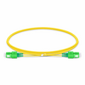 2m (7ft) Fiber Patch Cable, 2 Fibers, SC APC Duplex to SC APC Duplex, Single Mode (OS2), Riser (OFNR), 1.2mm, Tight-Buffered, Yellow